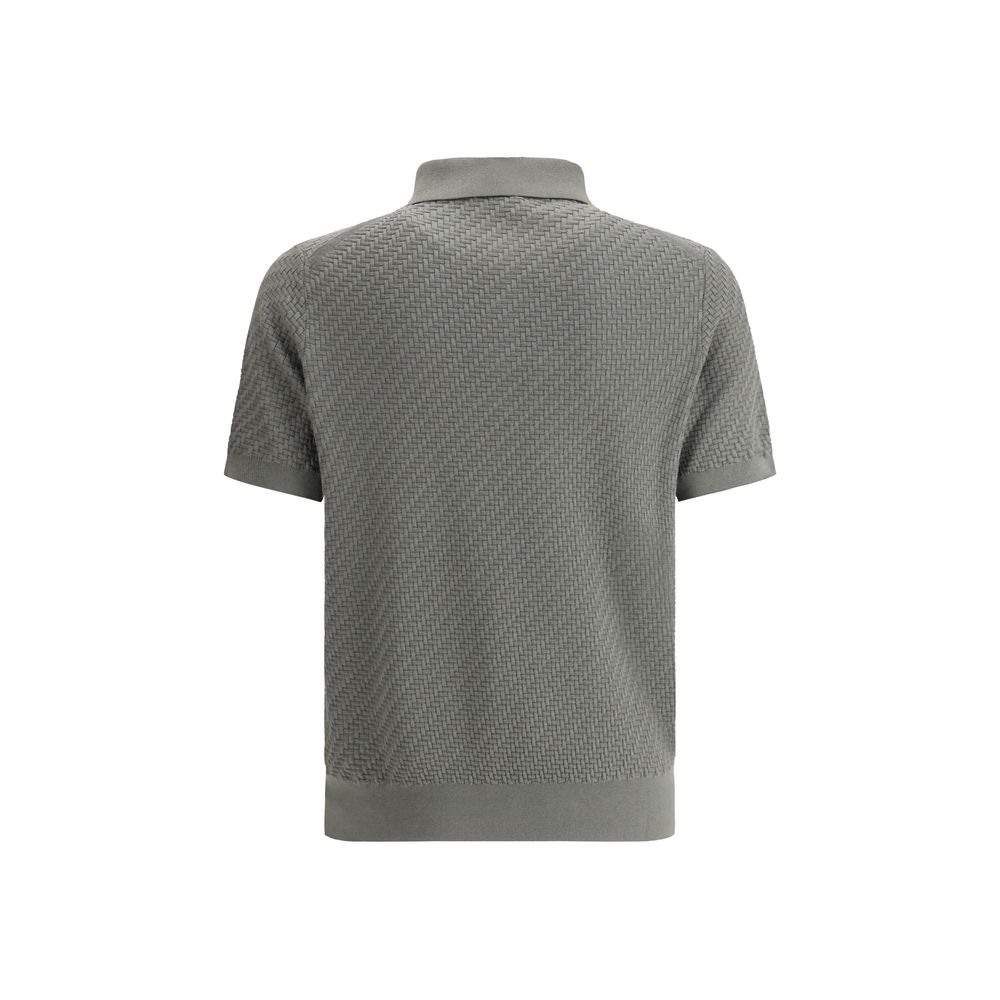 Polo Shirt with woven pattern.