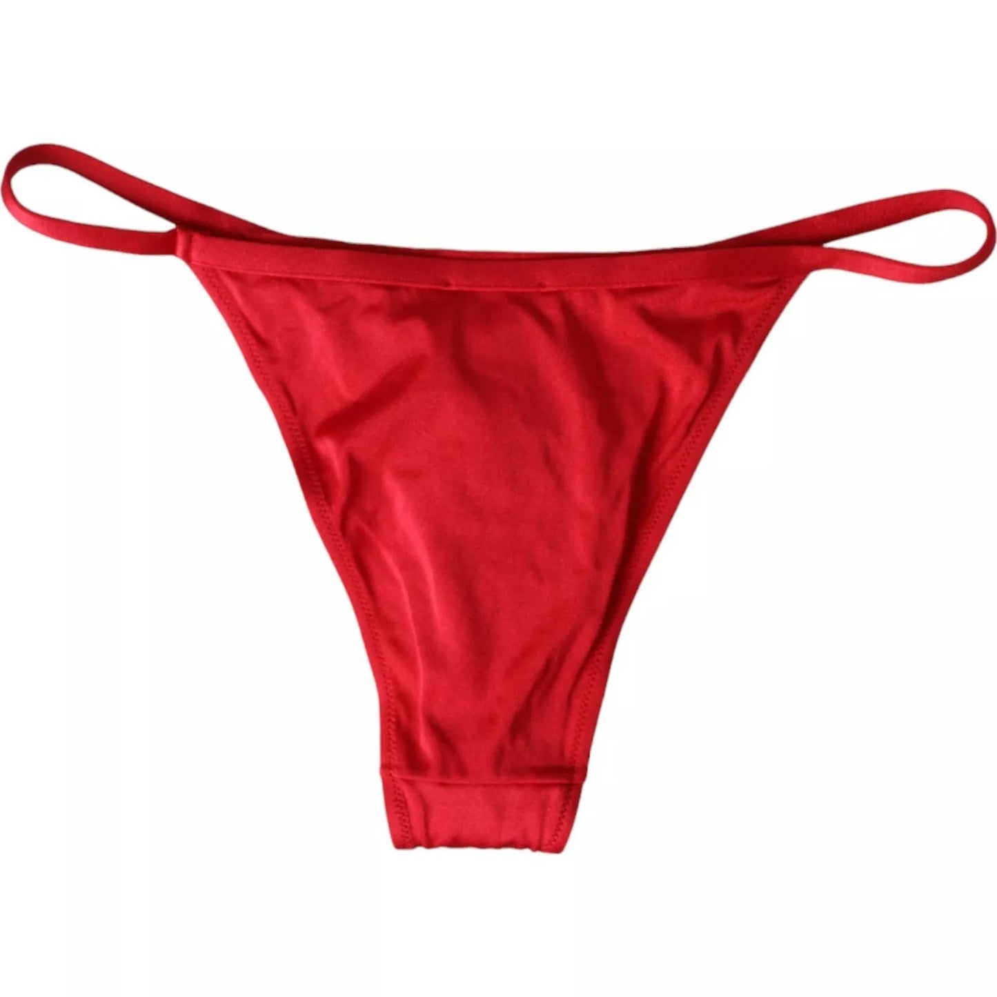 Traje de baño de playa elástico de nailon rojo, parte inferior del bikini