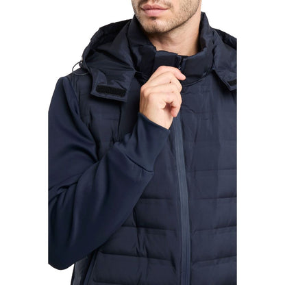 Blue Polyester Men Jacket