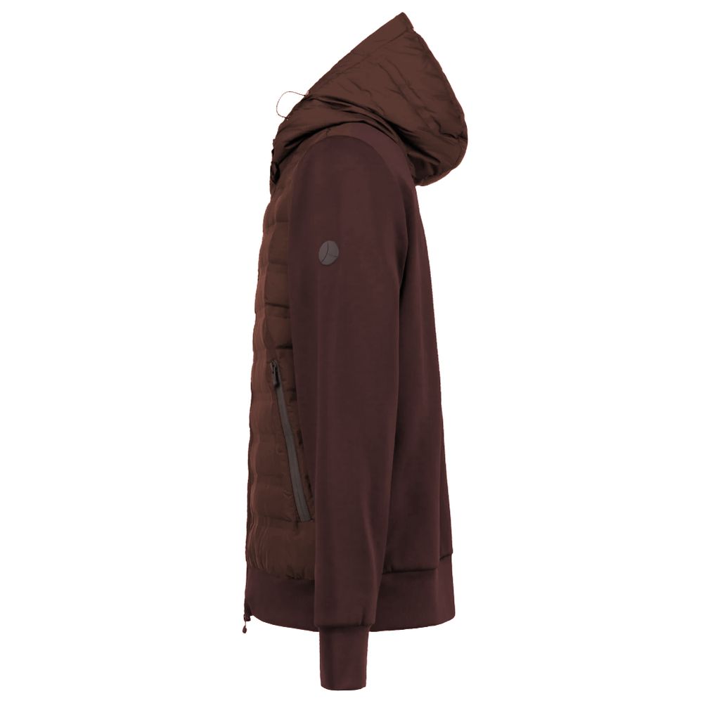 Brown Polyester Men Jacket