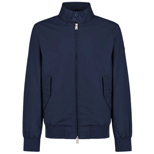 Blue Cotton Men's Bomber Jacket