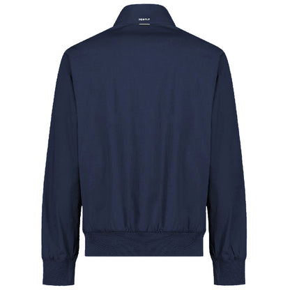 Blue Cotton Men's Bomber Jacket