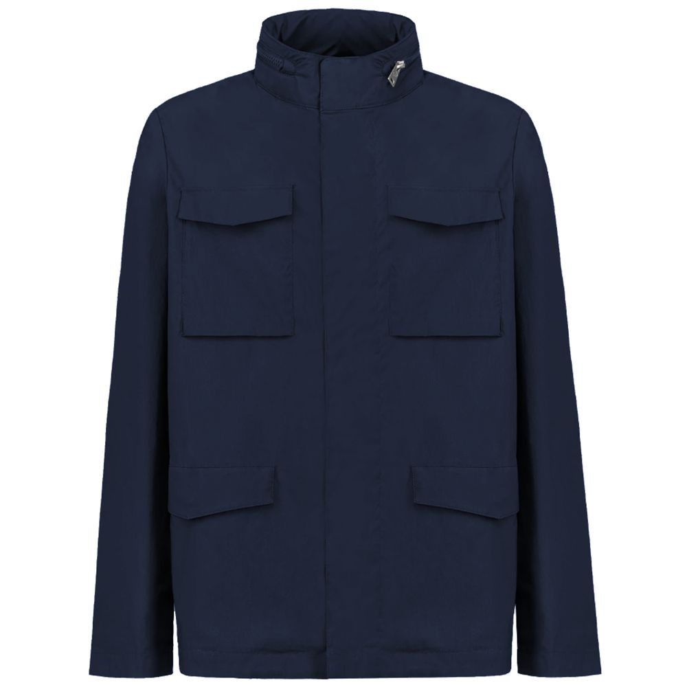 Blue Cotton Men's Jacket