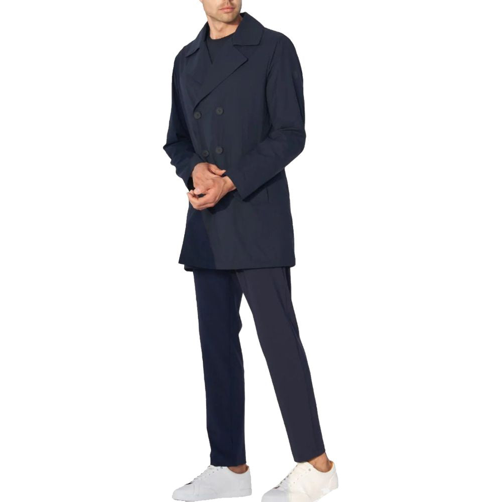 Blue Recycled Polyester Men Jacket