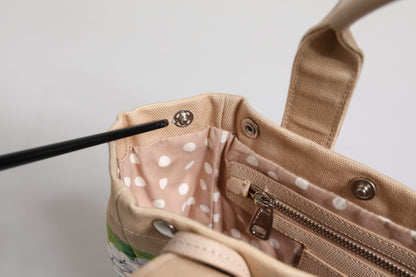 Multicolor Floral Canvas TANIA Top Handle Tote Borse Bag