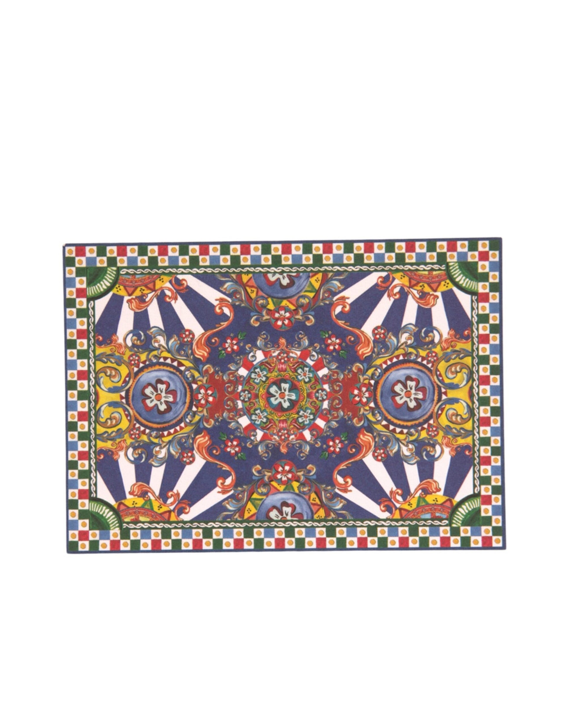 Multicolor Carretto Siciliano Envelope Post Card Holder