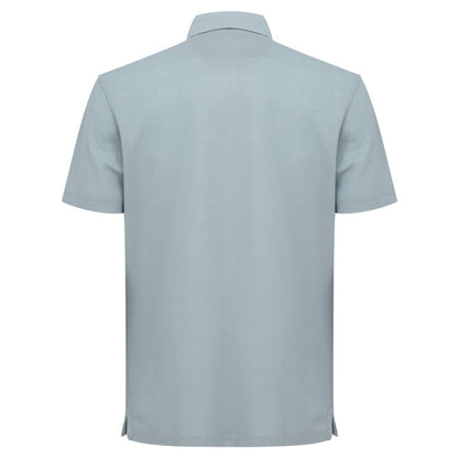 Blue Cotton Polo Shirt