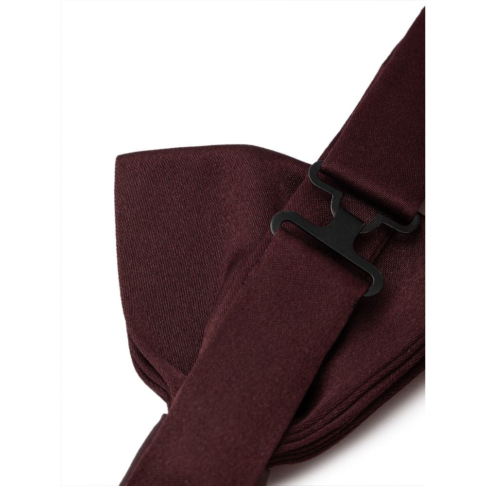 Burgundy Silk Bowtie