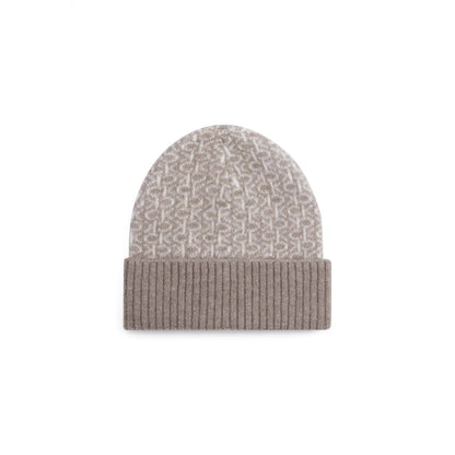 Beige Alpaca Leather Caps Baseball Hat