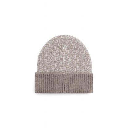 Beige Alpaca Leather Caps Baseball Hat