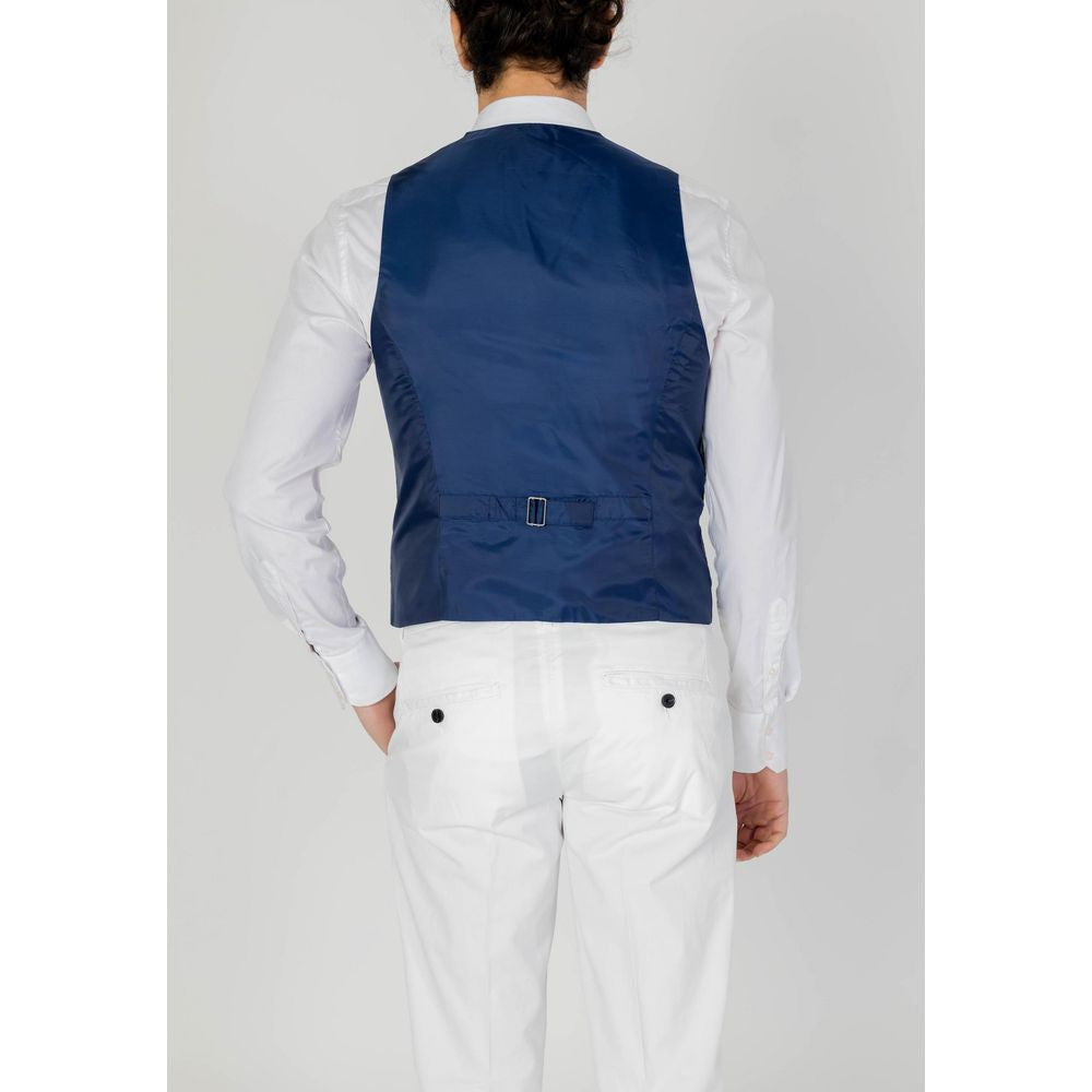 Blue Polyester Waistcoat