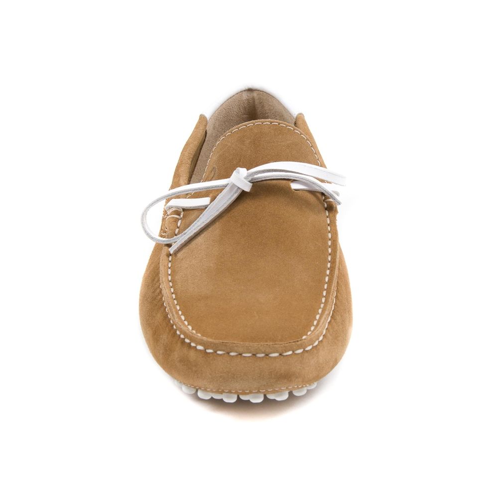 Beige Leather Moccassin