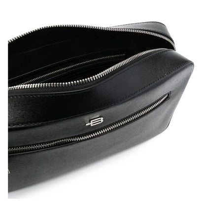 Black Calfskin Messenger Bag