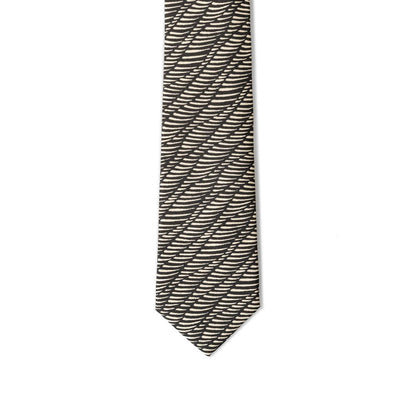 Black And White Silk Tie