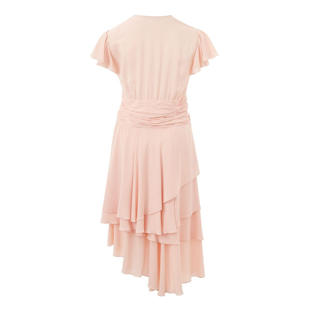 Elegante vestido de acetato rosa