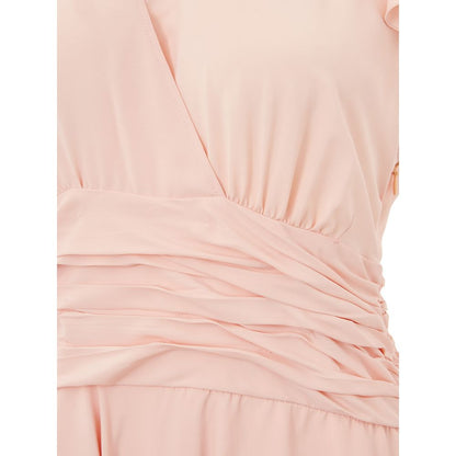 Elegante vestido de acetato rosa