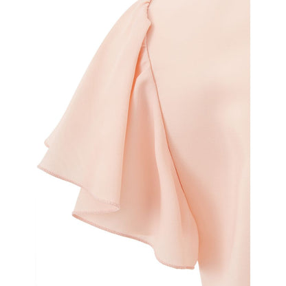 Elegante vestido de acetato rosa