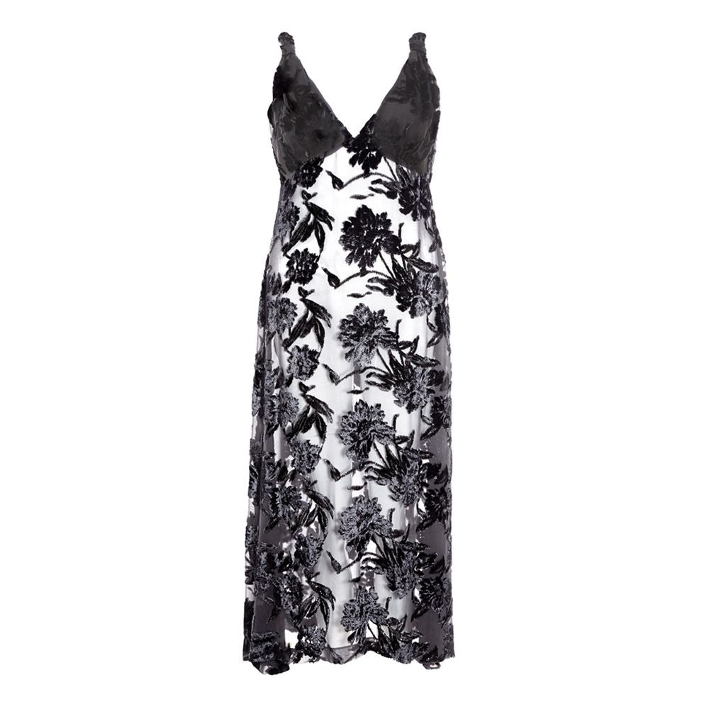 Elegante vestido de viscosa negro
