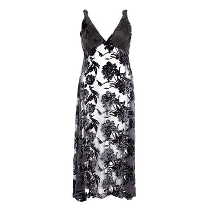 Elegante vestido de viscosa negro