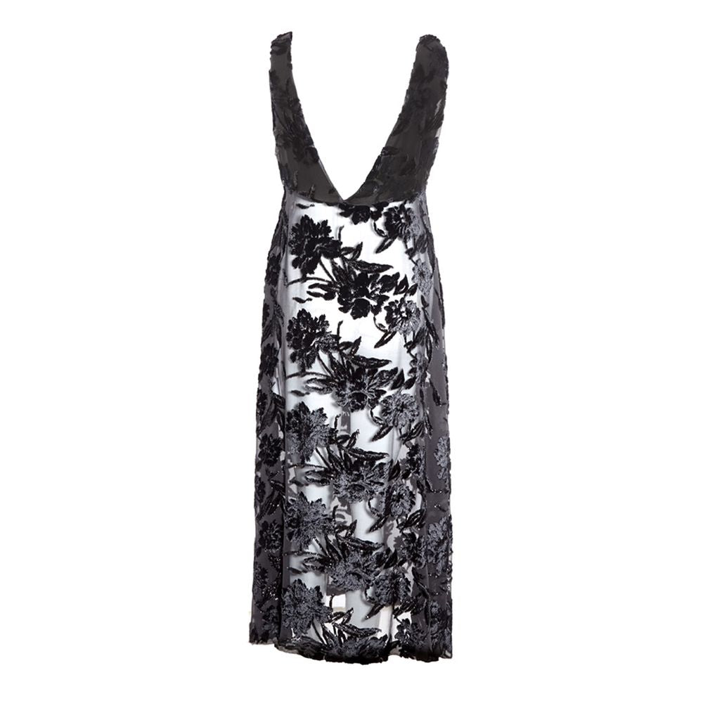 Elegante vestido de viscosa negro