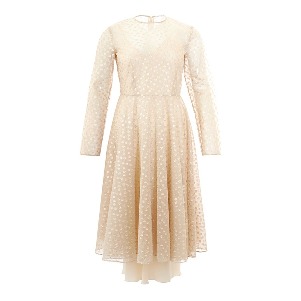 Vestido elegante de algodón beige