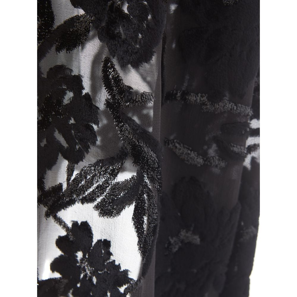 Elegante vestido de viscosa negro