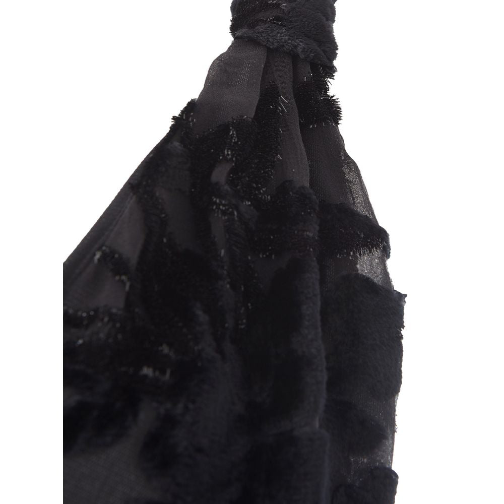 Elegante vestido de viscosa negro