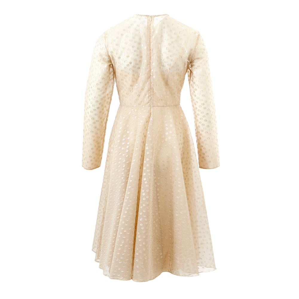 Vestido elegante de algodón beige
