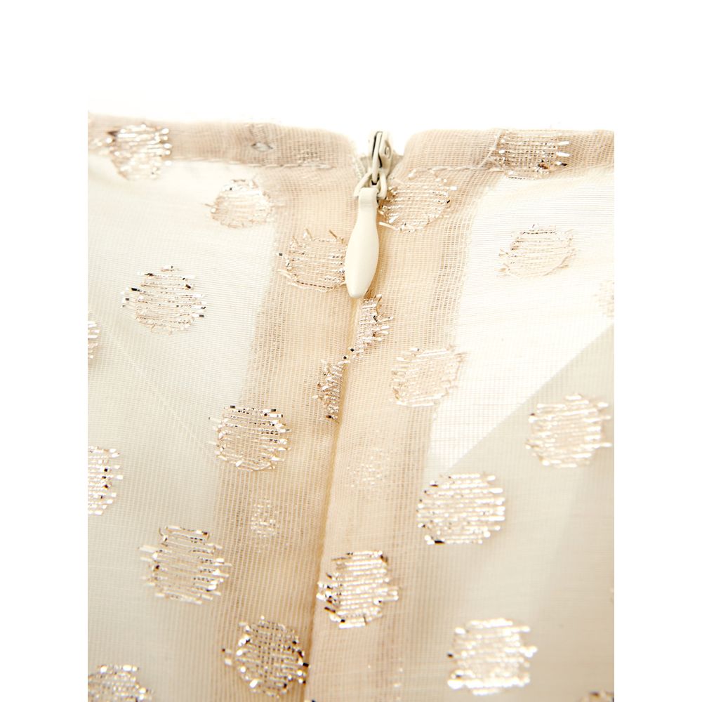 Vestido elegante de algodón beige