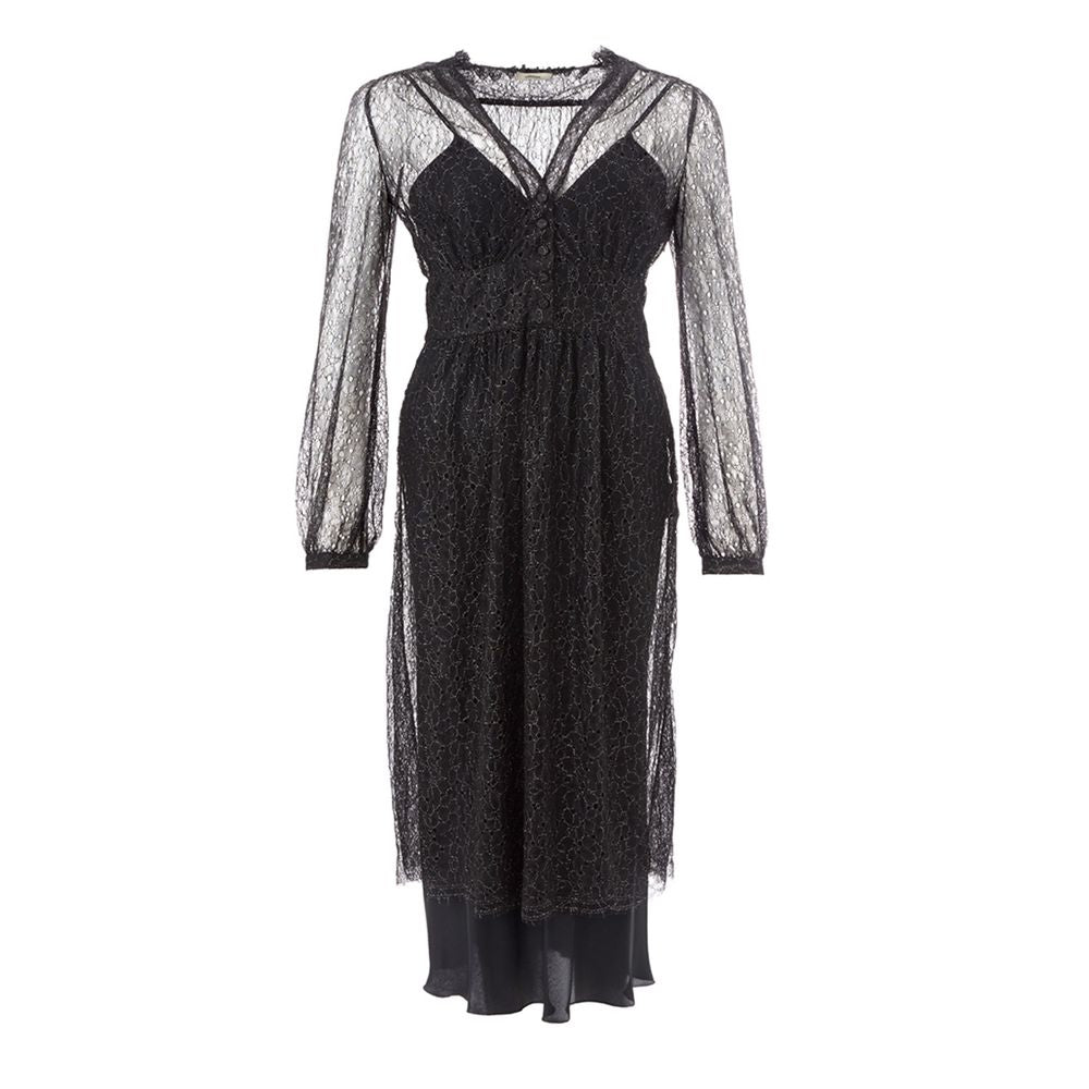 Elegante vestido de nailon negro