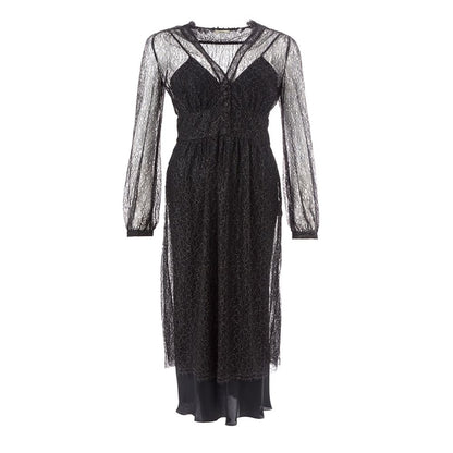Elegante vestido de nailon negro