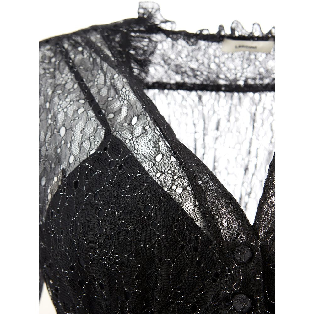 Elegante vestido de nailon negro