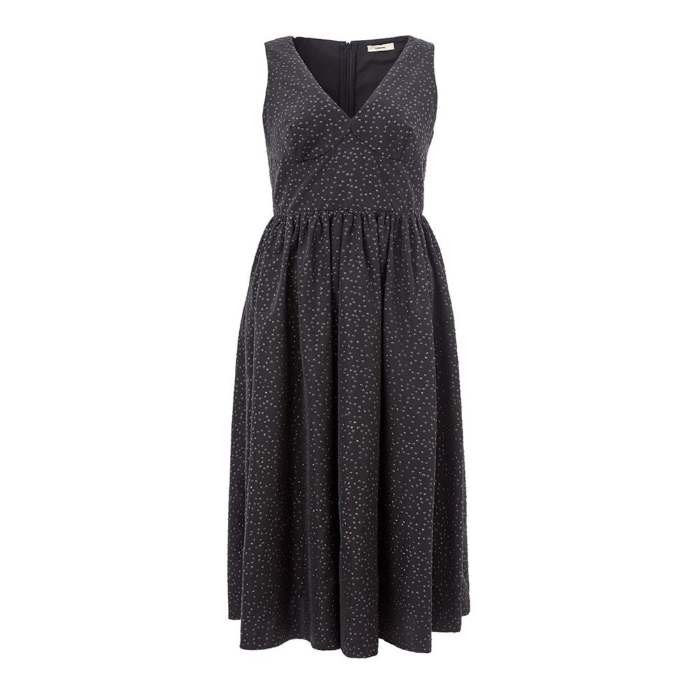 Elegante vestido negro de polietileno