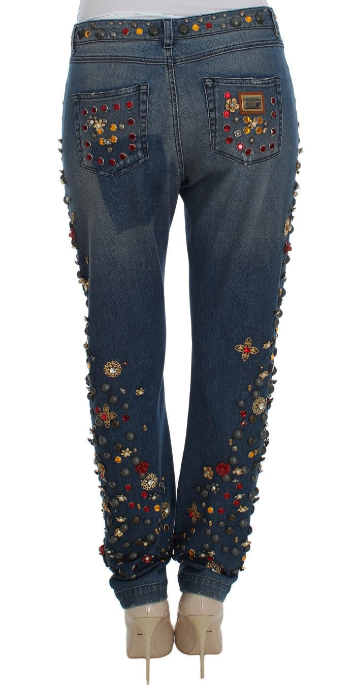 Enchanted Sicily Embellished Boyfriend Jeans