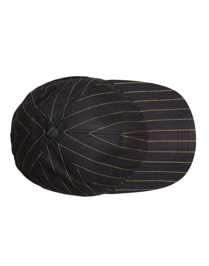 Brown Stripes Cotton 6 Panels Baseball Cap