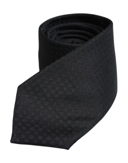 Black Circles Silk Adjustable Necktie Tie