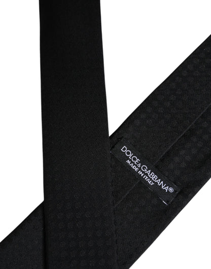 Black Circles Silk Adjustable Necktie Tie
