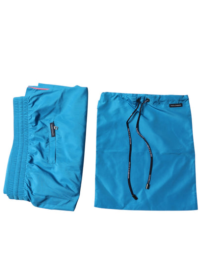 Turquoise Logo Beachwear Shorts 2Pc Swimwear