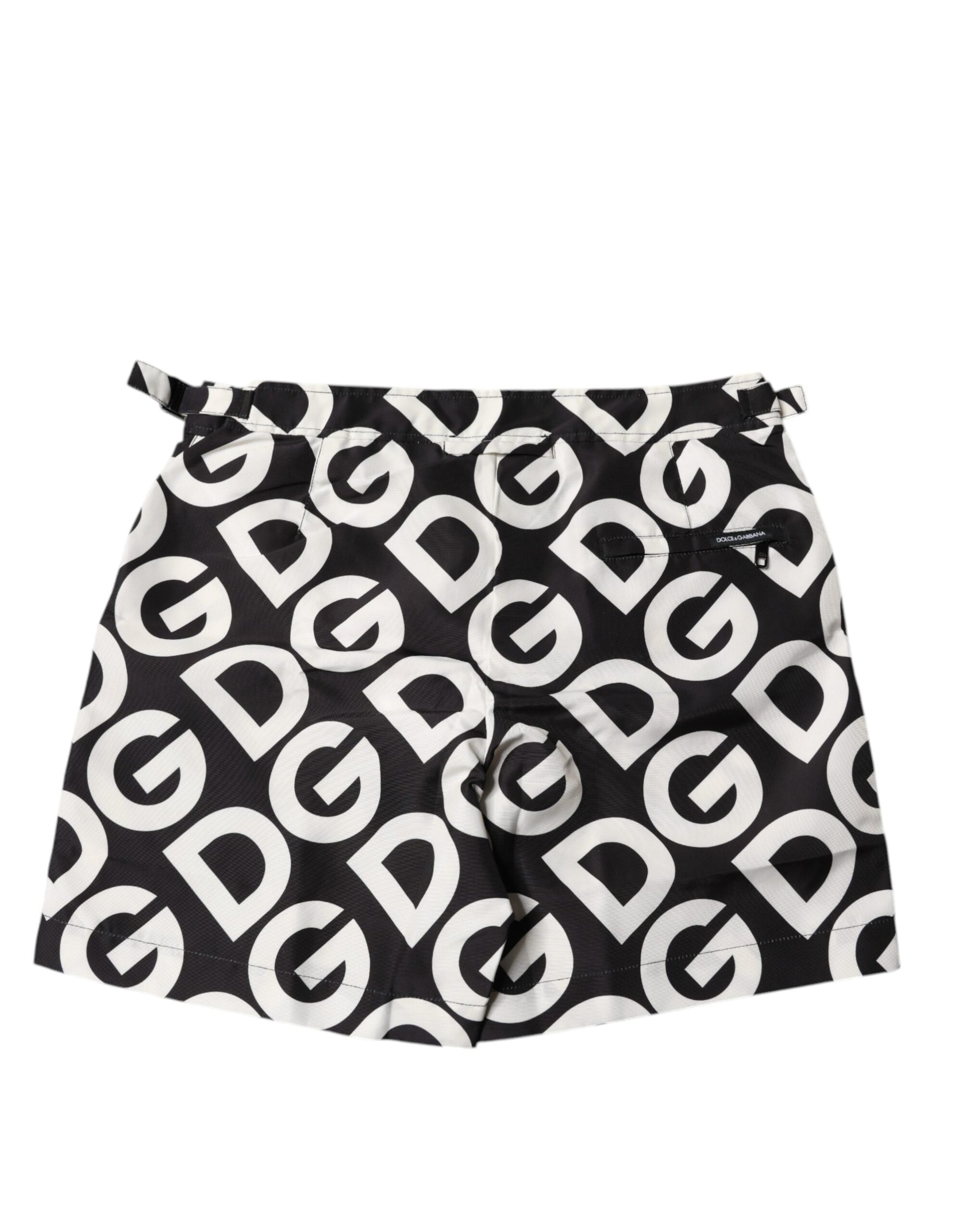 Black White Logo Beachwear Shorts Swimwear