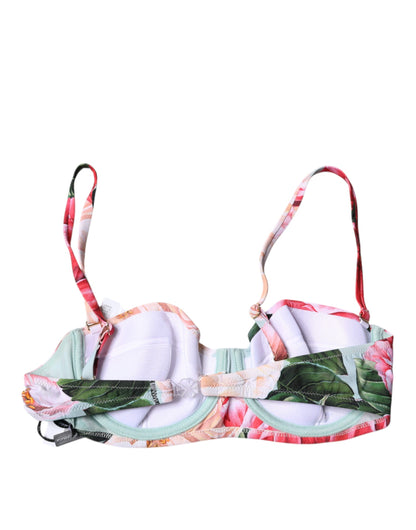 Multicolor Floral Padded Balconette Bra Underwear
