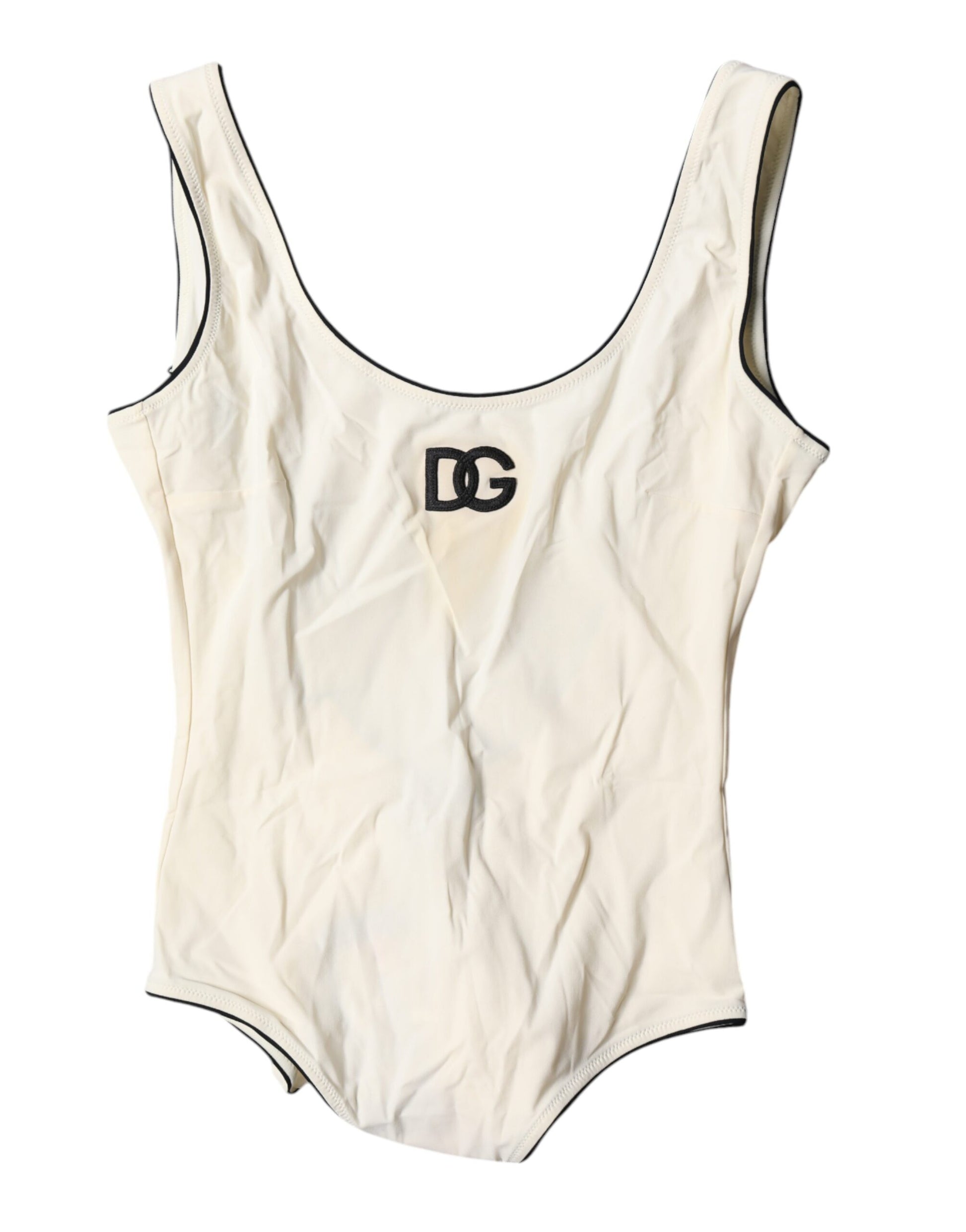 White Black Logo One Piece Beachwear Swimwear