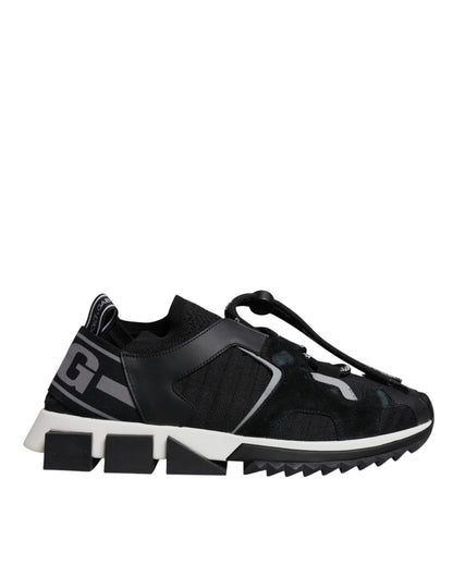 Black Mesh Sorrento Trekking Sneakers Shoes