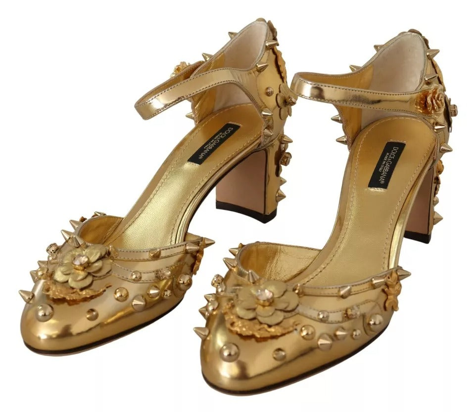 Gold Studs Vally Slingback Sandals Shoes