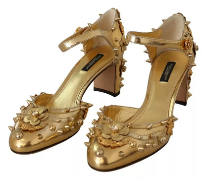 Gold Studs Vally Slingback Sandals Shoes