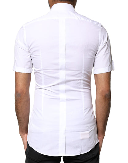 White GOLD Button Down Casual Men Polo Shirt