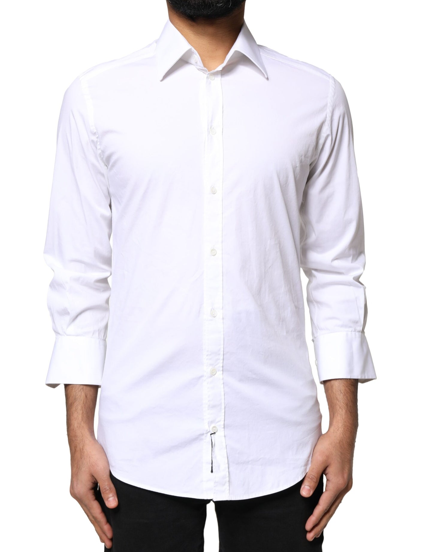 White GOLD Cotton Long Sleeves Men Dress Shirt