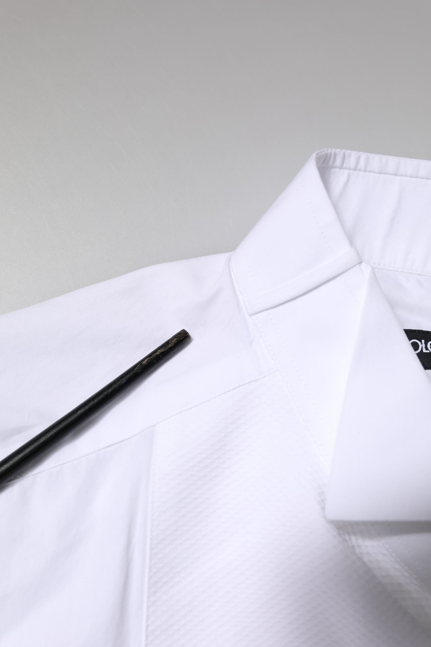 White GOLD CottonPoplin Bib Formal Dress Shirt