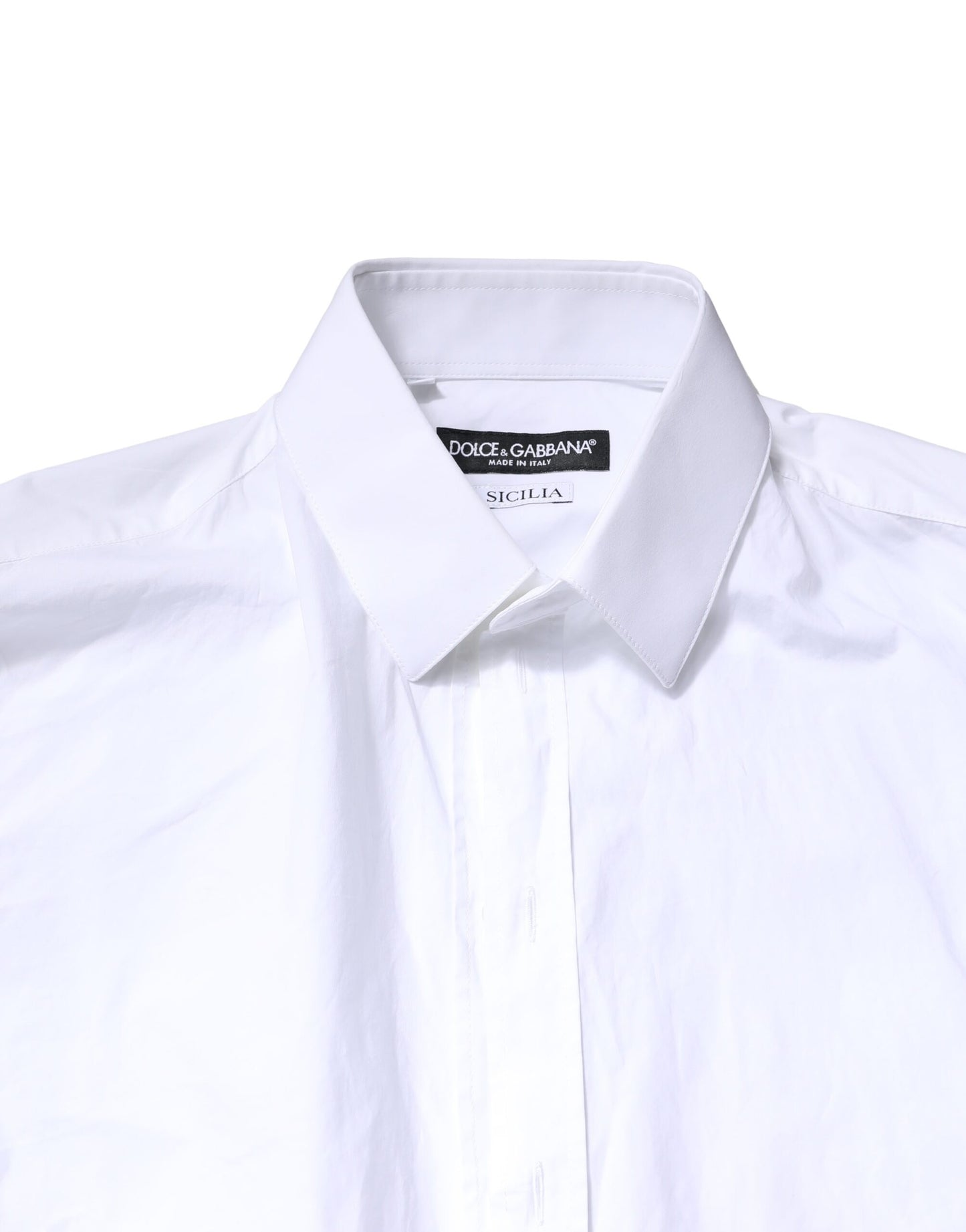 White SICILIA Cotton Formal Men Dress Shirt