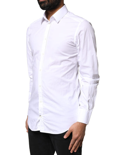 White GOLD Cotton Long Sleeves Men Dress Shirt