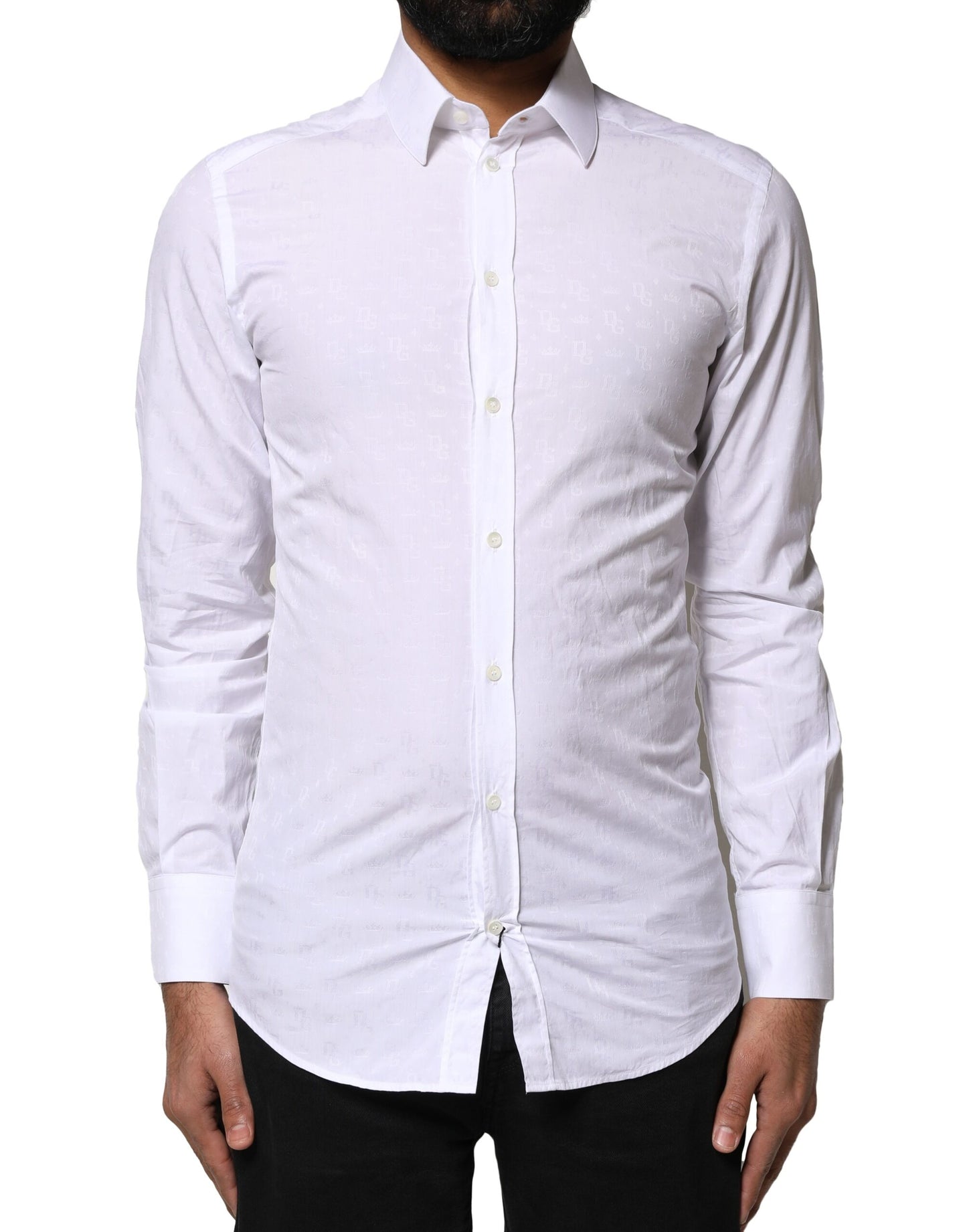 White GOLD Cotton Long Sleeves Dress Shirt